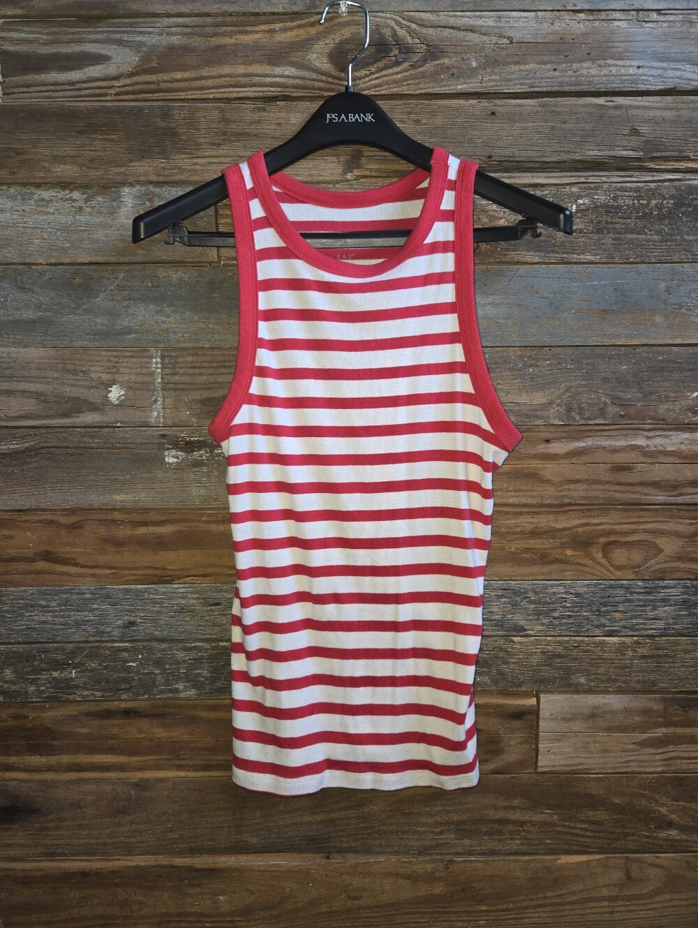 Striped Red & White Tank Top